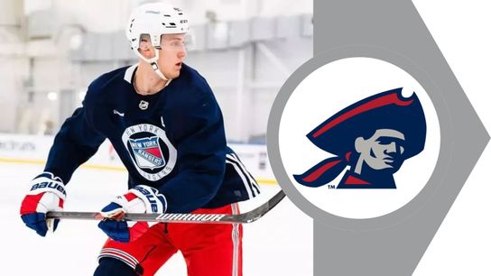 Hockey: Larsson at Rangers' development camp taken on Neville Island, Pa. (Robert Morris)
